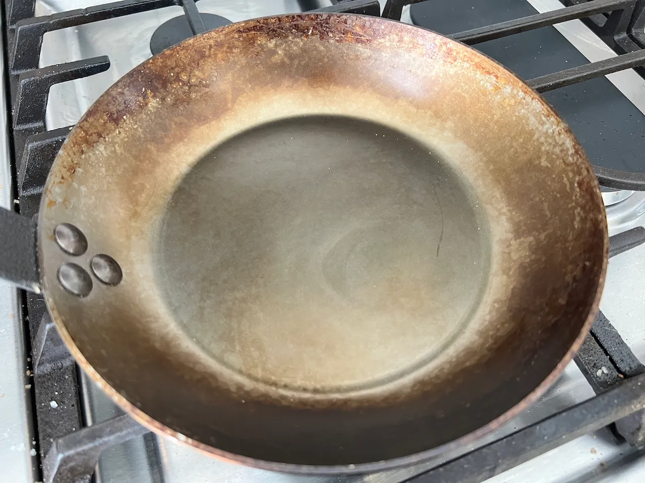 Pan after initial seasoning