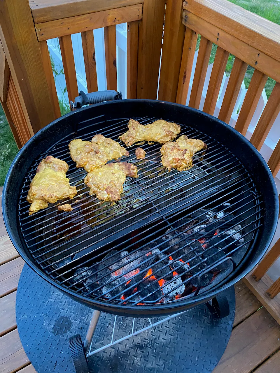 Grilling over indirect heat